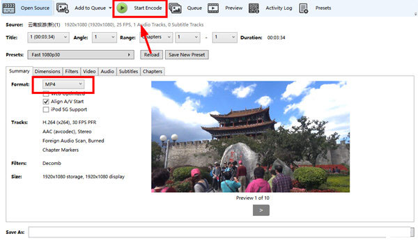 HandBrake(视频格式转换工具)